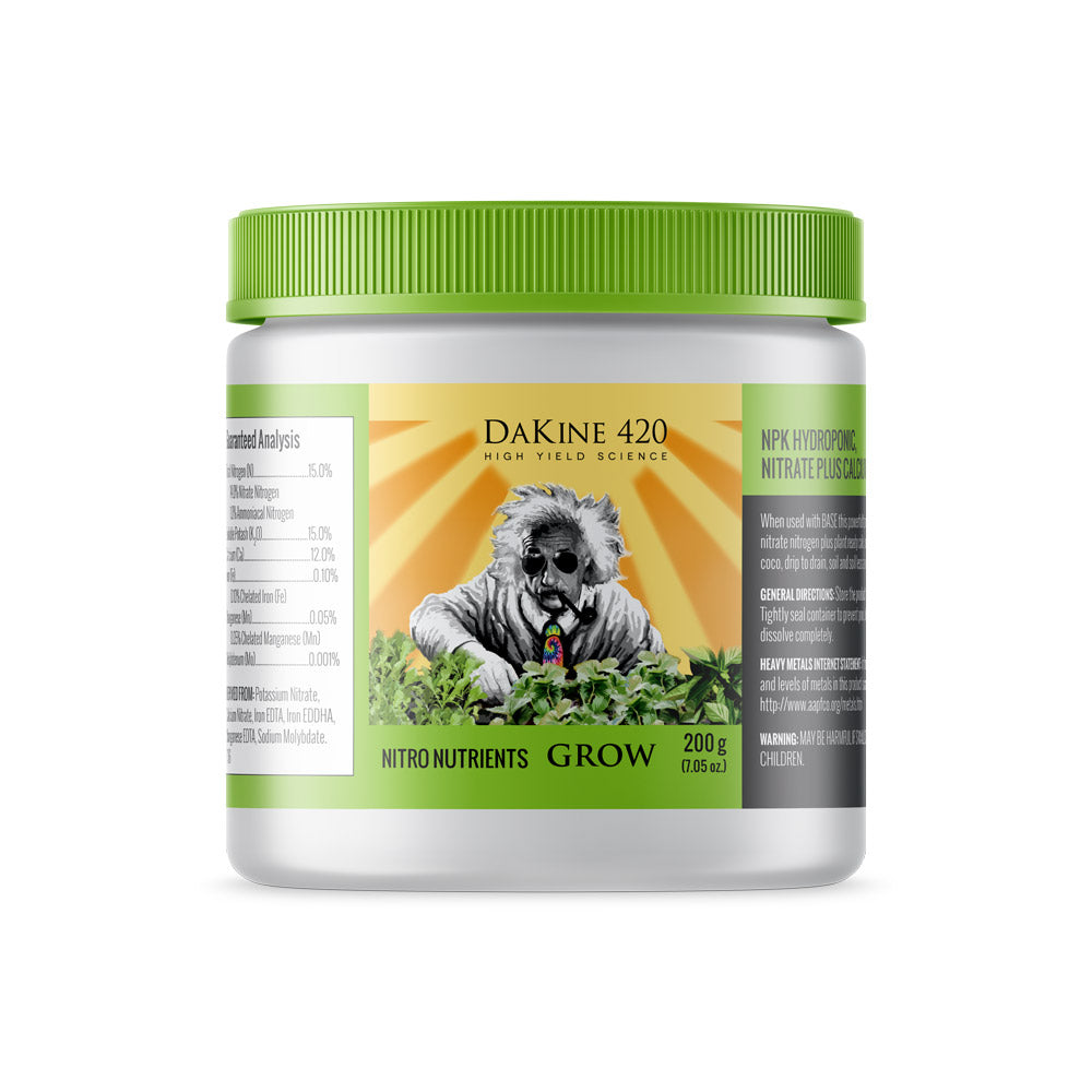 Our top-rated cannabis nutrients formula for raging marijuana growth combines pure calcium, free of chloride, sodium and heavy metals, with nitrate nitrogen–the most efficient nitrogen source for superior plant growth.